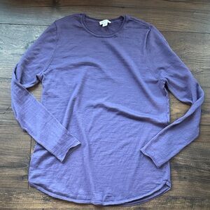 J. Jill 100% Merino wool—Purple Crewneck Long-Sleeve sweater
